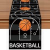 Basketball Court Table Runner, Black, 72x13 Inch