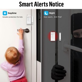 Home Security Systems Alarm WIFI,Wireless Burglar Alarm System with Free Notification APP Control &Remote Control,Window Door Alarms Door Sensor Remote Control for Shed Motorhome Garage