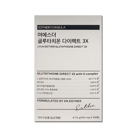 Esther Formula Yeosu Glutathione Direct 3X 325mg x 30 sheets 1 ESC / 에스더포뮬러 여에스더 글루타치온 다이렉트 3X 325mg x 30매 1개 ESC