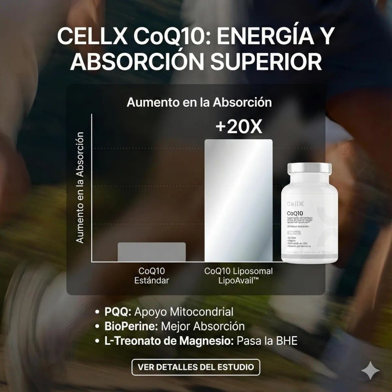 Cellx Coq10 200mg Liposomal Alta Absorcin 60 Cpsulas