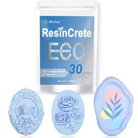 JDiction ResinCrete, Water-Based Casting Powder, Natural Mineral Formula, 20-30 Minutes Demold Fast Curing Eco Casting Terrazzo Art, Easy for DIY Home Decor & Art - 1000G