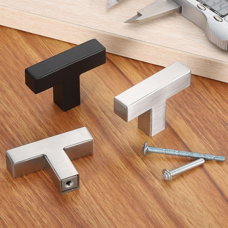 sourcing map 10 Pack Single Hole Cabinet Handles, 2"/50mm Square