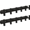 DGYB Set of 2 Coat Rack Wall Mount 6 Black