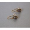 Noble Gold Plated Earrings - Grey Agate