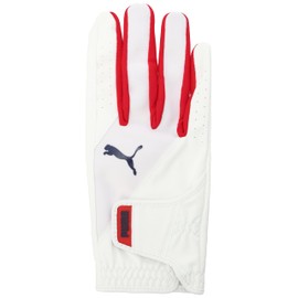 PUMA Golf Gloves WWP Grip Gloves (Right Hand) Men's, bright white/puma red/navy blazer, 22