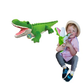 EcoBuddiez - Krokodil von Deluxebase. Mittelgroß 44cm weiches Plüschtier aus recycelten Plastikflaschen. Umweltfreundliches kuscheliges Geschenk für Kinder und süß Stofftier für Kleinkinder.
