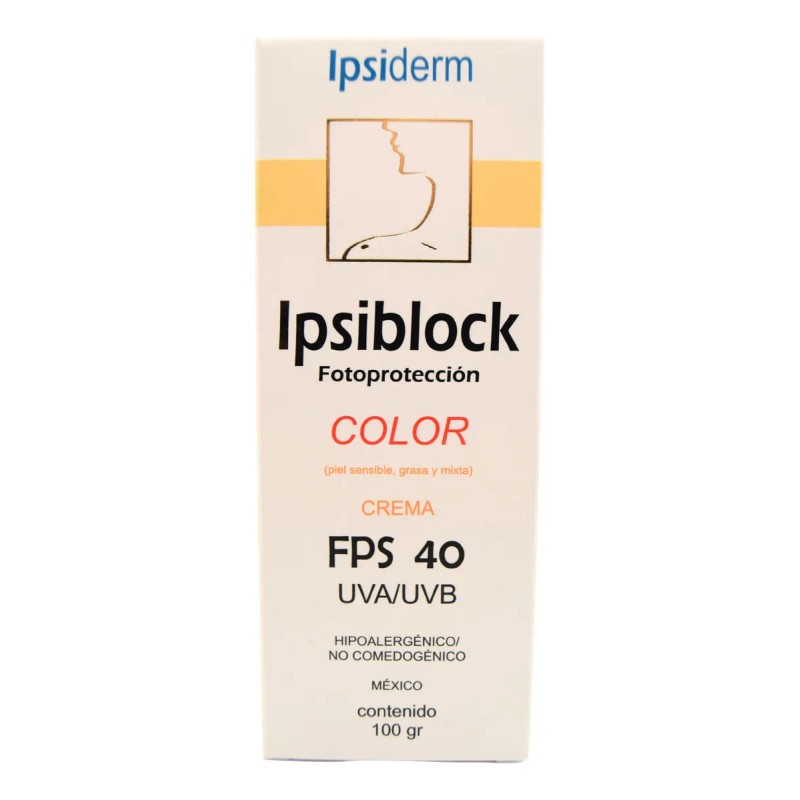 Ipsiblock Crema Fotoprotección Fps Mineral Ipsiderm Piel Sensible Mixta Grasa