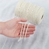 GRÜNTEK 3mm x 150m Macramé Cord - 100% Natural Cotton,