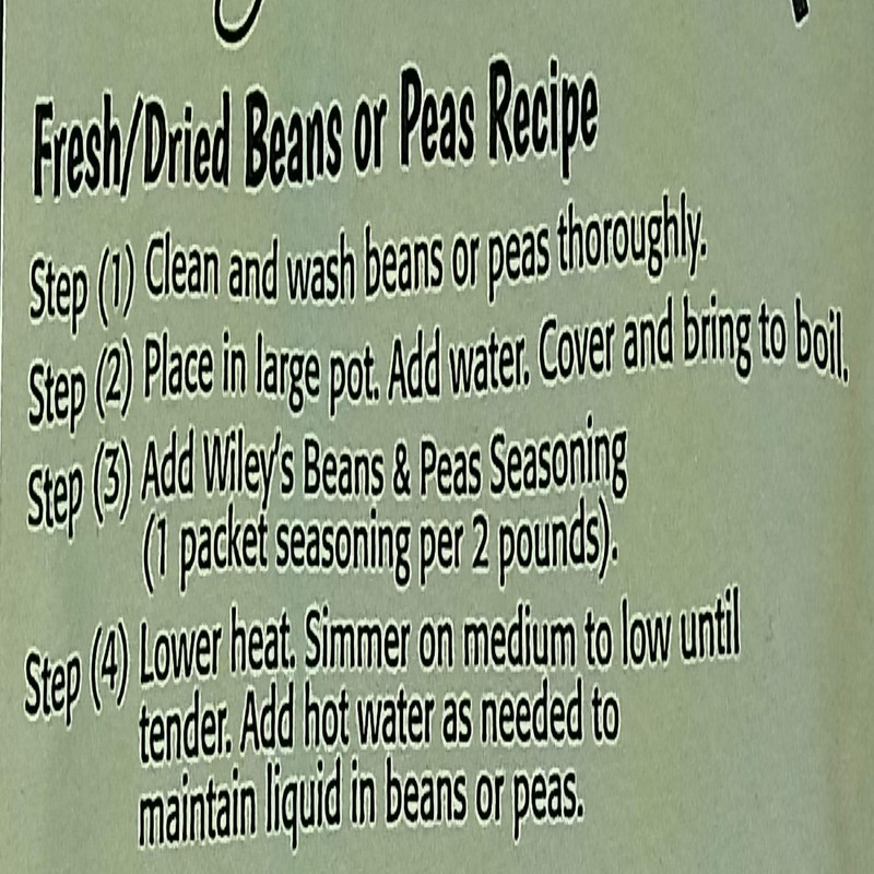 Wiley's Beans and Peas Seasonings -6 (SIX) Packets