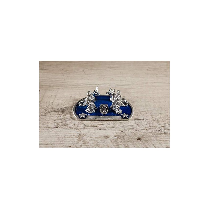 Eurofusioni Silver Plated Nativity scene with ox and the mule