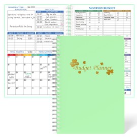 Budget Planner - Monthly Finance Organizer with Expense Tracker Notebook to Manage Your Money Effectively, Undated Finance Planner/Account Book, Start Anytime,A5(8.6x5.9 inchs),100gsm Paper (Golden)