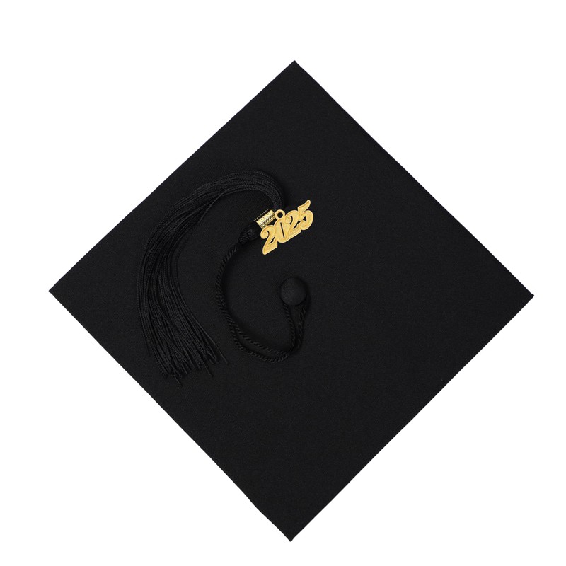 FtyFty Unisex Adult Matte Graduation Cap with Tassel Year Charm