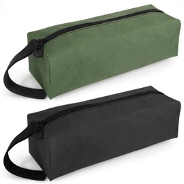 Heveer Small Tool Bags Portable Tool Bag Waterproof Zip Pockets for Tools Pack of 2 Black Green