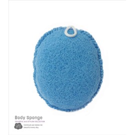 OE Body Sponge, Length 5.1 x Width 3.9 x Height 2.2 inches (13 x 10 x 5.5 cm), Blue, BC Loofah Ball, Rich Foam, Made in Japan