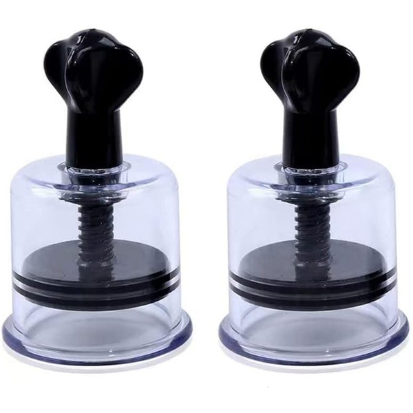Angeer 2 Pcs/Set Cupping Set,Vacuum Twist Suction Cupping Device for Relaxation Pain Relief(S, Black)