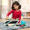 Melissa & Doug Mega Race-Car Carrier - Wooden Tractor and