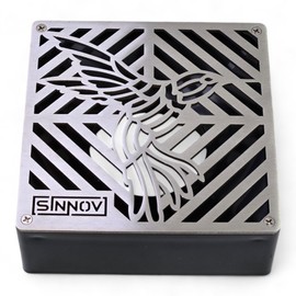 USA Made - Sinnov - 6" x 6" Premium Outdoor Modern Paver Size Drain Grate - Use with Both 3" or 4" Drain Pipe, PVC or Flexible Pipe (Hummingbird Stainless)