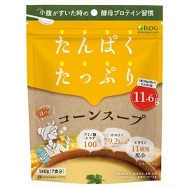 iSDG Protein Rich Corn Soup, 4.9 oz (140 g) (Approx. 7 Cups), Corn Potage Flavor, Protein, 11.6 g, 11 Types of Vitamins, High Protein