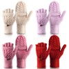 Tarpop 4 Pairs Women Winter Convertible Gloves Fingerless Mittens Knit