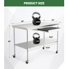 OREALLANDROL 48" x 24" Stainless Steel Prep Table with Drawer,