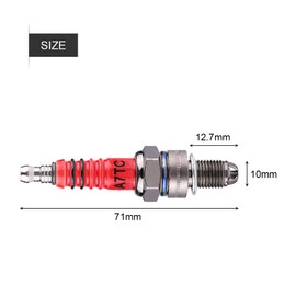 Spark Plug, GY6, Qiilu 5 Pieces Racing Spark Plug with 3 Electrodes for Scooter GY6