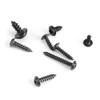 340Pcs Flange Self Tapping, Black Galvanised Screws Large Flange Head