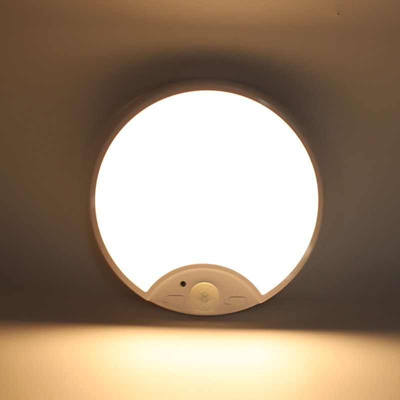 Motion Sensor Ceiling Light Indoor Wireless White LED Battery Powered