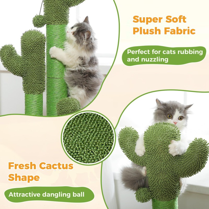 PAWZ Road Cat Scratching Post Cactus Cat Scratcher Featuring with