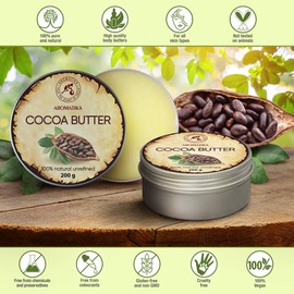 Cocoa Butter 200 g South Africa - Cocoa Butter Unrefined - Native Pure & Natural Cocoa Butter for Lip Care - Stretch Marks - Hair - Body Butter
