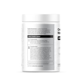 Oath Nutrition Monohidrato de creatina ultra micronizada en polvo, sin sabor, sin gluten, sin OMG, creatina en polvo para mujeres y hombres, 0.18 oz p