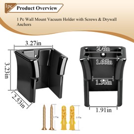 1 Pc Wall Mount Vacuum Holder/Docking Station/Cordless Organizer, Fit for Shark Ultra Cyclone Handheld Vacuum CH700, CH900, CH950 Series Models, W/Screws & Drywall Anchors, Save Space & Reduce Clutter