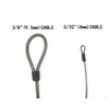 LORADAR 4mm Thick（5/32"） 7FT,15FT,30FT Braided Steel Coated Thin Security Cable
