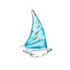 Beachcombers 7" Decorative Glass Marbled Sail Sailboat Freestanding Tabletop Figurine