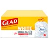 Glad White Garbage Bags - Small 25 Litres - Drawstring,