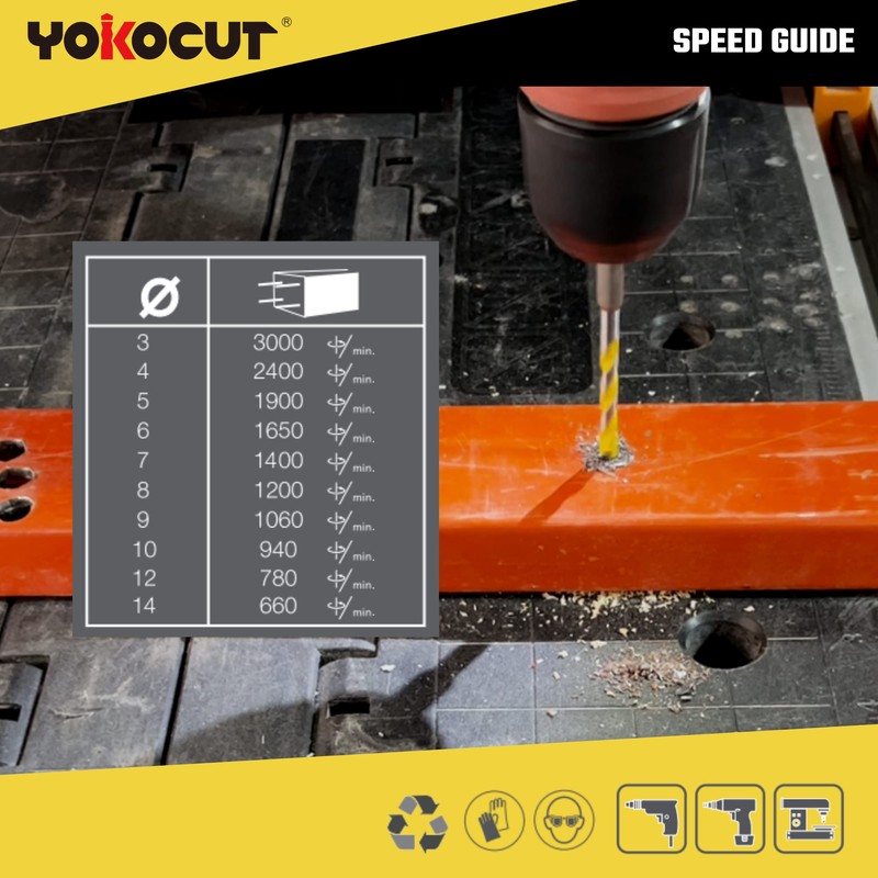 YOKOCUT Universal Drill Bit Set Professional 7-Piece Multifunctional Drill Bit
