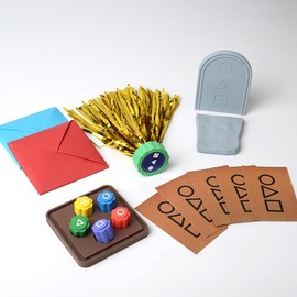 BLADOPIA Korean Folk Game Set, Korean Traditional Play Game Including Gonggi Game, Ddakji Game, Jebi Kicks, Biseokchigi - Silicone Material Safe to Play