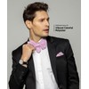 Vittorio Farina XL Solid Bow Tie & Pocket Square Set