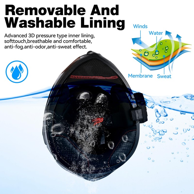 Motorcycle Bluetooth Modular Helmet, DOT Approved Dual Visor Full Face
