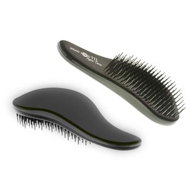 Head Jog 111 Mane Tamer Hair Brush. Detangling Brush For Tangle Free Hair. Detangler For Wet & Dry Hair. Paddle Detangle Brush For Normal, Fine, Wavy & Curly Hair. Use On Women, Girls & Men (Black)