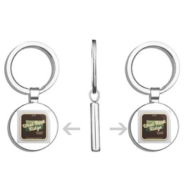 West Rock Ridge State Park Sticker Explore Wanderlust Camping Connecticut Double Sided Stainless Steel Keychain Key Ring Chain Holder Car/Key Finder