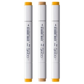 Copic Classic Deisgner Collection, Set of 3 Coloured Marker Pens, Desert Sand Tints, For Art & Crafts, Colouring, Graphics, Highlighter, Design, Anime, Professional & Beginners, Art Supplies