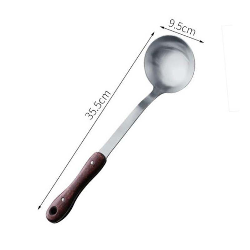 Mikinona Stainless Steel Kitchen Spatula Spoon Soup Ladle for Chinese