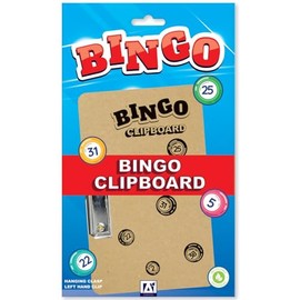 A* Stationery Bingo Clipboard With Clasp Bingo Board Hardboard Left Hand Clip 21 x 15cm