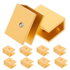Tofficu 10Pcs Square Glass for Shower Shelf Support Durable Mounting Brackets for Glass Panels for Bathrooms Kitchens and Living Rooms Enhanced Stability