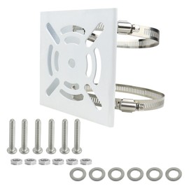 Mast Mount, Universal Vertical Pole Mount for Surveillance Camera with Two Adjustable Clamps, Pole Holder for CCTV Cameras, Stage Lights, Solar Cells