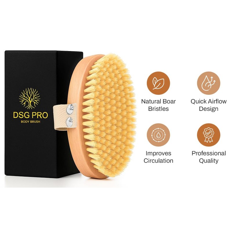 DSG PRO Firm Exfoliating Body Brush – Beech Wood &