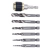 7Pcs/Set Spiral Combination Tap High Speed Steel 1/4in Hex Shank