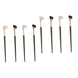 minkissy 8 Pcs Nose Shadow Brush Concealer Brush Angled Contour Brush Eye Shadow Brush Concealer Blending Brush Nose Highlighting Brush Face Makeup Wooden Handle Makeup Tools Flat