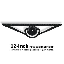 Stair Gauge & Layout Tool - Precision Stair Tread Jig for Measuring and Scribing | Multi-Purpose Carpentry Jig for Stairs, Bookshelves, Floating Shelves and Various DIY Projects (Red-Gray)