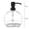 BZOOSIU Glass Soap Dispenser with Rust Proof Stainless Steel Pump,